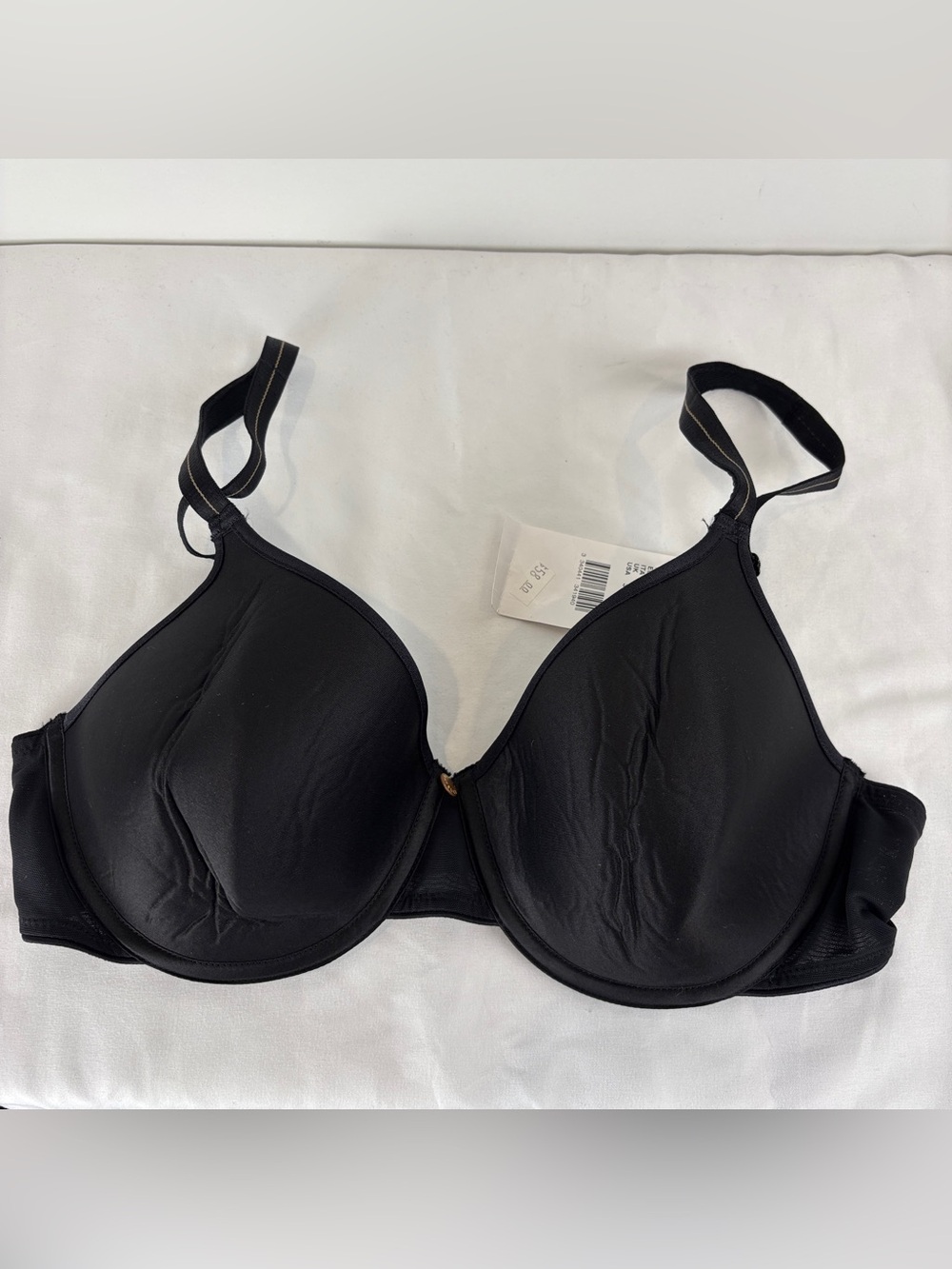 NWT Chantelle C Essential Full Coverage Smooth Bra 34D Black Underwire Cups